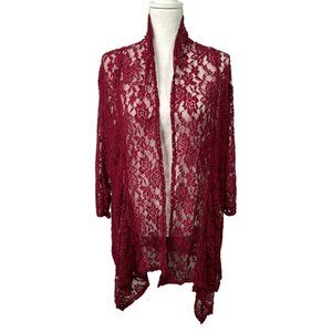 2/$30 Double Take Cardigan duster Womens Oversize Lace Open Front Topper size 3X